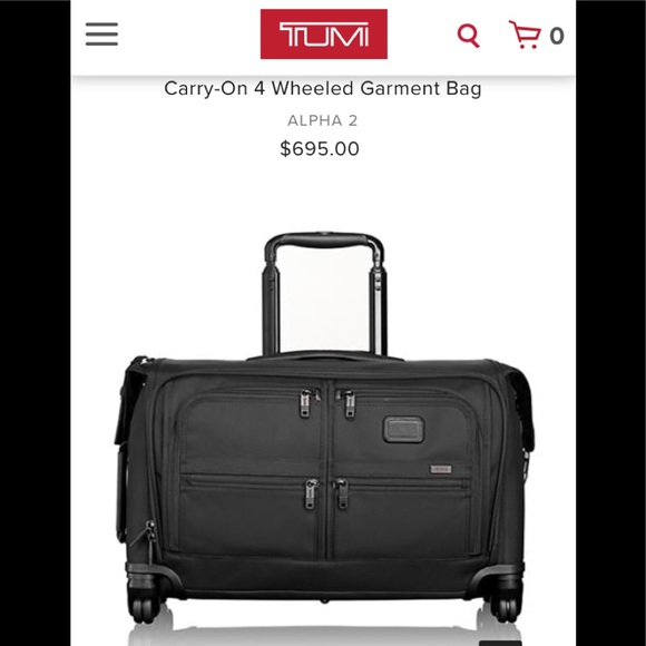 tumi 2 wheeled garment bag